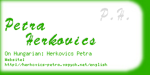 petra herkovics business card